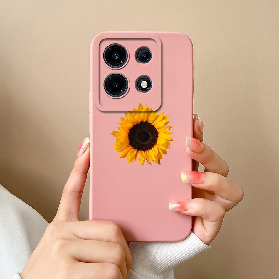 Case For Infinix Note 30 Pro Vip 30i Flower Soft Liquid Silicone Camera Lens Protection Back Cover For Infinix Note30 30 i Coque