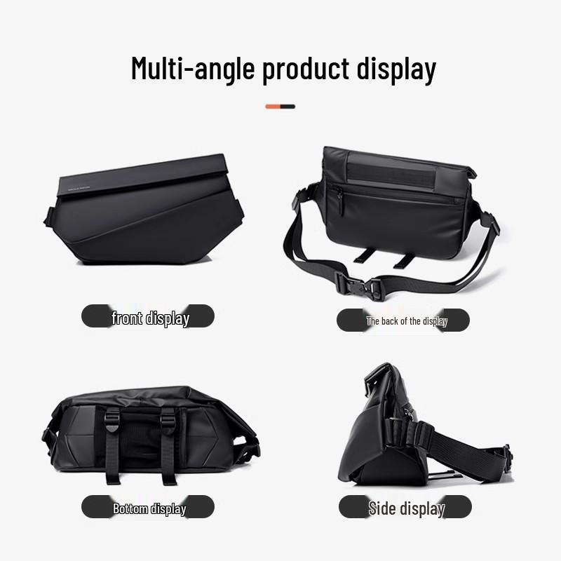 Trendy Men's Waterproof Commuting & Cycling Chest Bag with Large Capacity