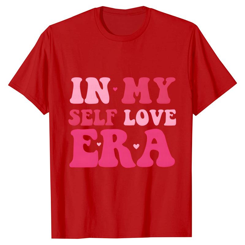 Funny Valentine Printed Couple's Versatile Casual Top Fashion High Street T-Shirts Women’s