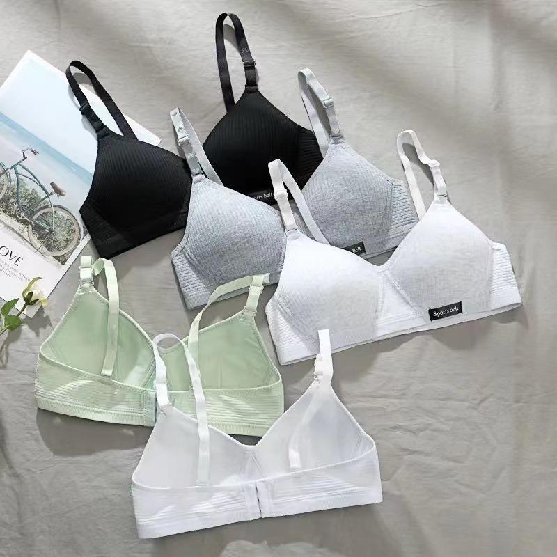 Southeast Asia Women's Cotton Wireless Uplift Bra - Simple, Thin & Comfortable for Students