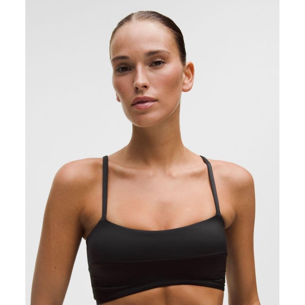 Lululemon SAtin SpAghetti StrAp YogA BrA  Light Support  A B Cup BlAck