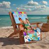 Ultra-Soft Beach Towel with Cocomelon Theme,Ideal for Pool - Camping, Diving - Perfect Travel Essential, Vibrant Beach Towel.