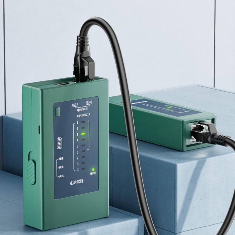 Ethernet Cable Mapper and Telephone Continuitys Cable Tester for RJ45 RJ11 RJ12 CAT5 CAT6 POE Networking Testing Tool