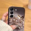 Cartoon Butterfly Pattern Black Soft Phone Cover Case for Samsung Galaxy S21 FE S25 Edge S23 Ultra S20 S24 Plus