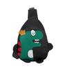 Dinosaur pattern nylon shoulder bag kindergarten daily matching contrasting color sewing line children's small bag milk dragon messenger bag