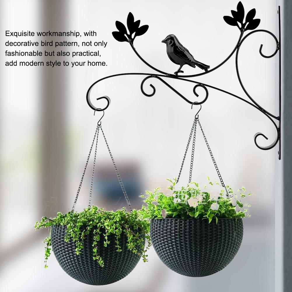 Iron Wall Hanging Bracket Plant Hanger Flower Pot Hook for Home Garden Decor