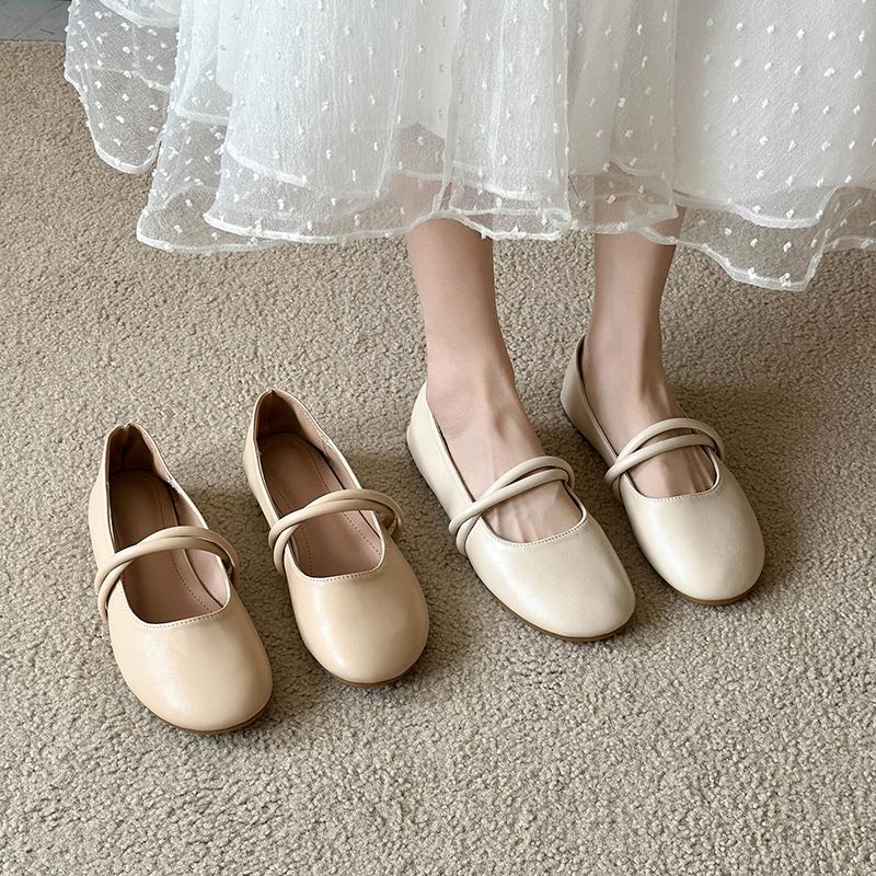 Shoes for Women 2025 High Quality Round Head Women's Flats Light Mary Jane Flats Solid Slip-on Female Casual Loafers Shallow