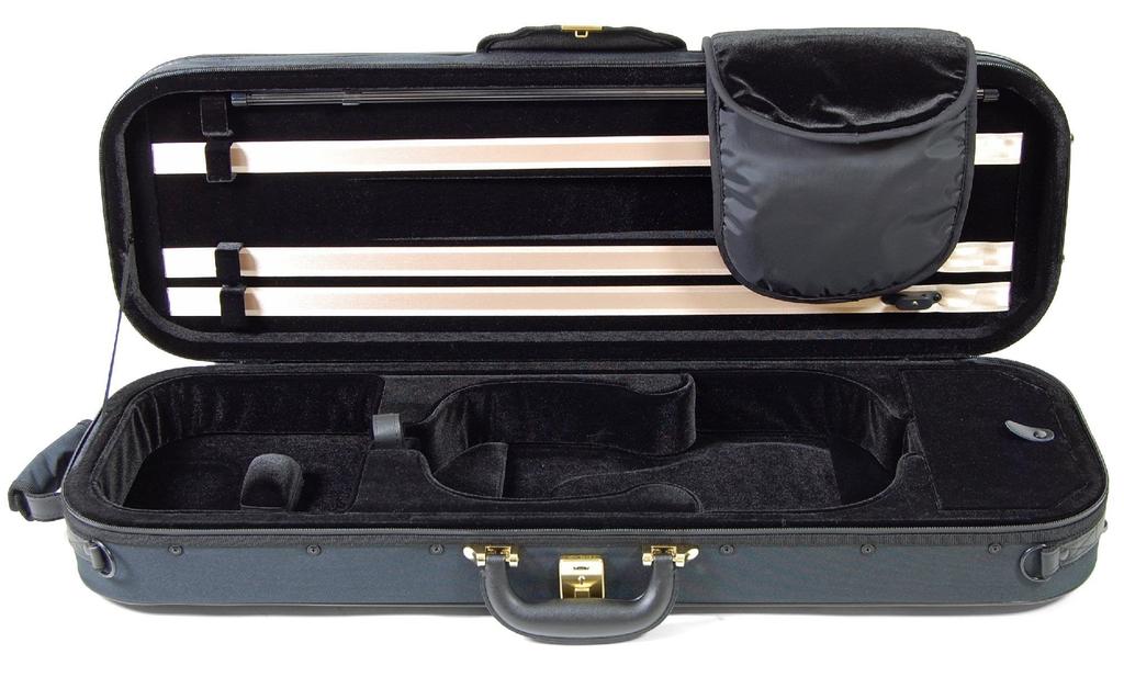 Super Light Oblong Violin Case (Square), Black