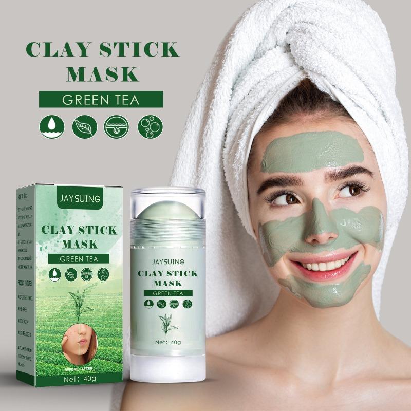 Green Tea Mask for Deep Skin Cleansing, Apply The Mask Stick To Remove Blackheads and Shrink Fine Pores