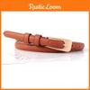 Simple Solid Color Gold Buckle Women Slim Waist Belt Casual And Versatile