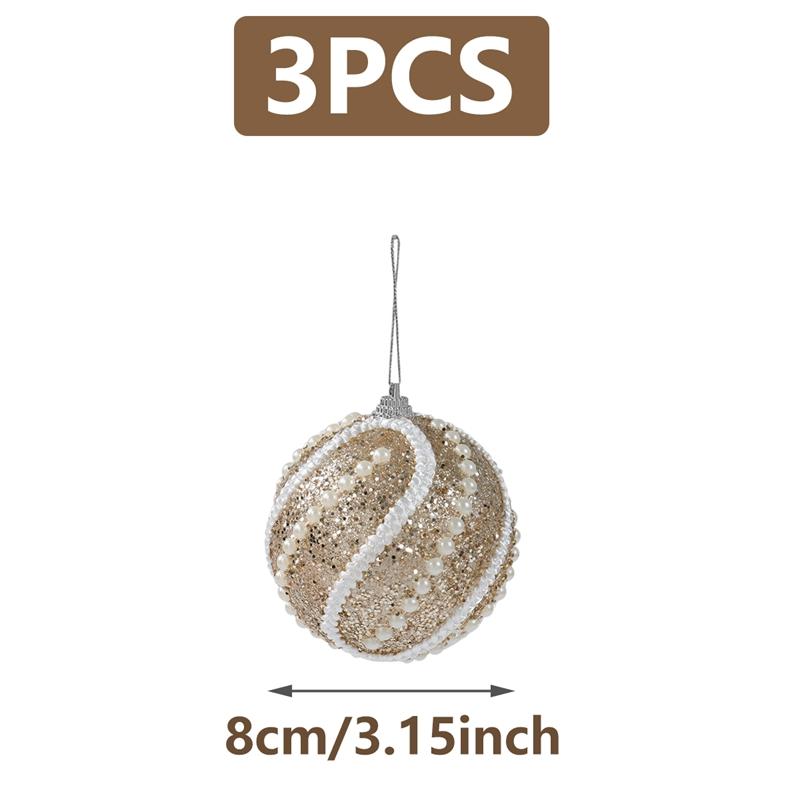 

Christmas Hanging Color Ball Pendant Xmas Tree Ornaments Merry Christmas Decoration For Home 2025 Navidad Happy New Year Gifts 8cm