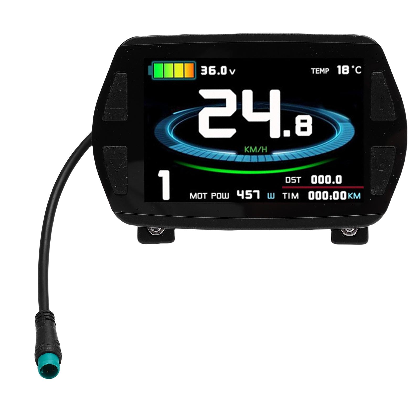 Electric LCD Meter Color Screen Power Level Speed Mileage Display Meter for Snowmobile Modification Water Proof Connector