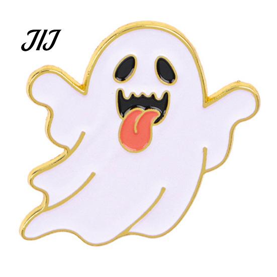 Alloy Decorative Brooches Halloween Enamel Brooch Pin, Cartoon Ghost Witch Hat Black Cat Spider Badge for Jackets Backpacks Hats Scarves Zinc