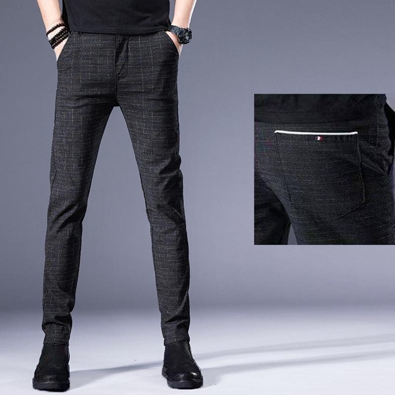 

Новые осенние повседневные брюки, мужские корейские версии The Tide of Youth, маленькие прямые хлопковые брюки, мужские узкие мужские брюки 38 чёрный