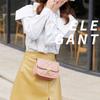 Women Quilted Crossbody Shoulder Bag With Chain Strap Solid Color Pu Leather Small Square Bag