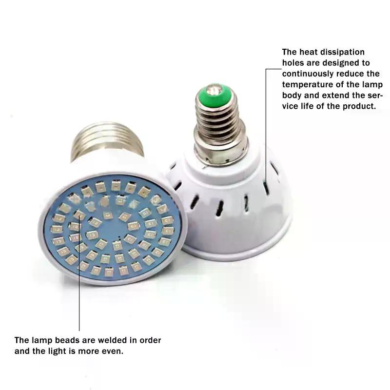 3Pcs E27 LED Plant Grow Light 110V 220V Hydroponic Growth Light Full Spectrum Indoor Hydroponics Flower Seedling Phyto Lamp