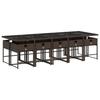 VidaXL Ensemble à manger de jardin et coussins 11 pcs marron rotin 3278060
