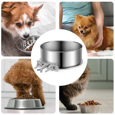 , Stainless Steel Food And Water Bowl for Cats