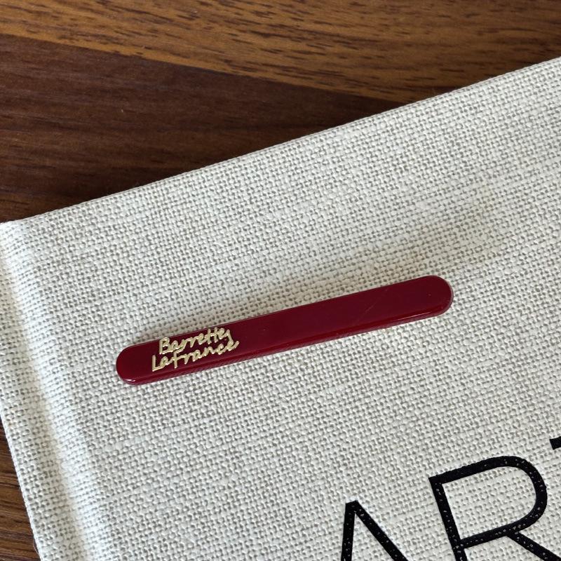 

Ancola Burgundy Bow French Hair Clip - Red Gold-Label Duckbill Clip