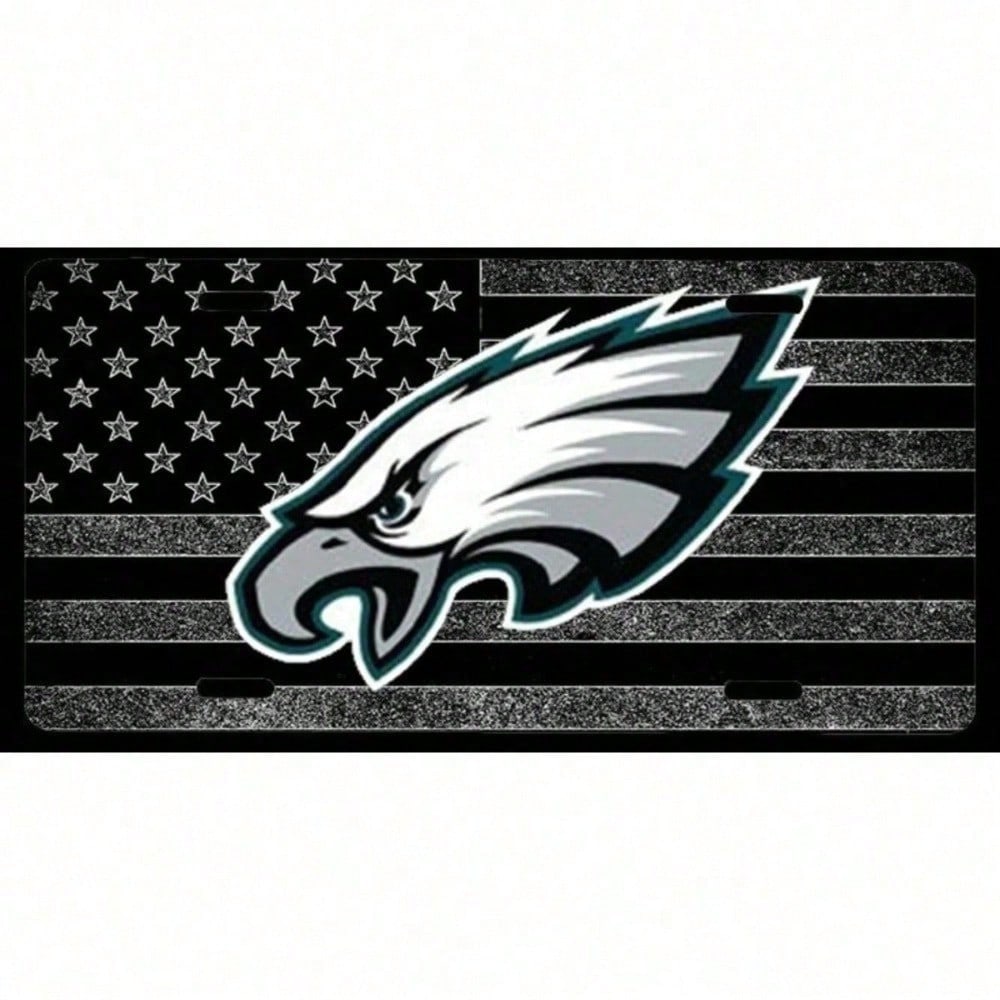 

Тактический номерной знак Philadelphia Eagles - Прочный металлический антикоррозийный автомобильный знак с американским флагом, Тактический дизайн, Тема Eagles разноцветный