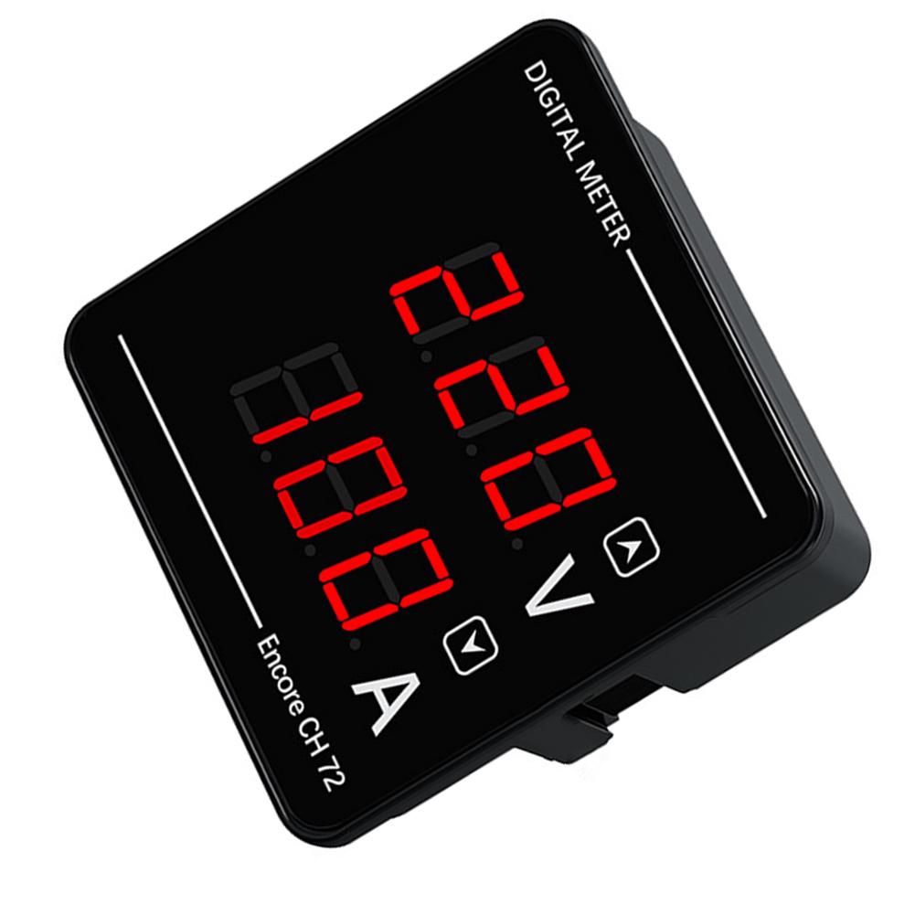 Digital Voltmeter Ammeter CH72VA120A AC 50-500V 0-120A 72mm Panel Mount LED Meter For Factory Automation Dosing System Tool