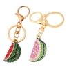 Keychain Pendant Sparkling Rhinestones Watermelon Design Key Chain with Lobster Clasp Backpacks Beach Bags Car Hanger