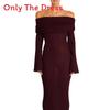 Long Sleeve Solid Color Dress With Ruffled Knit Fabric For Casual Streetwear Women