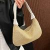 Hand-woven Bag for Women's New Trendy and Fashionable Retro Tote Bag Versatile Large Capacity Shoulder Bag Straw Woven Bag