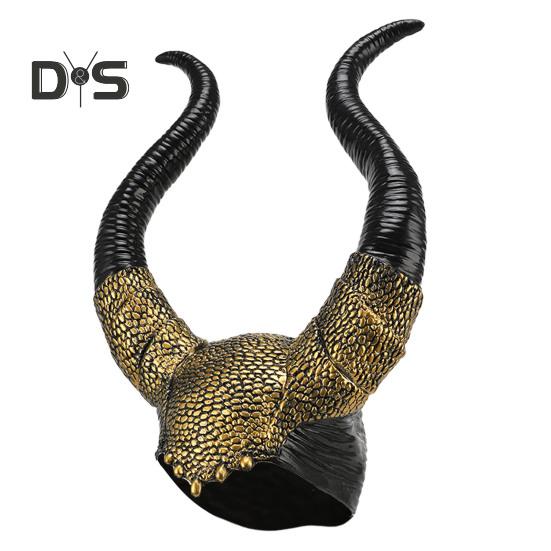 Halloweenský kostým ďábelské rohy Černý latex s dlouhými rohy Ženy Dospělí Horn čelenka pro cosplay Halloweenský kostým