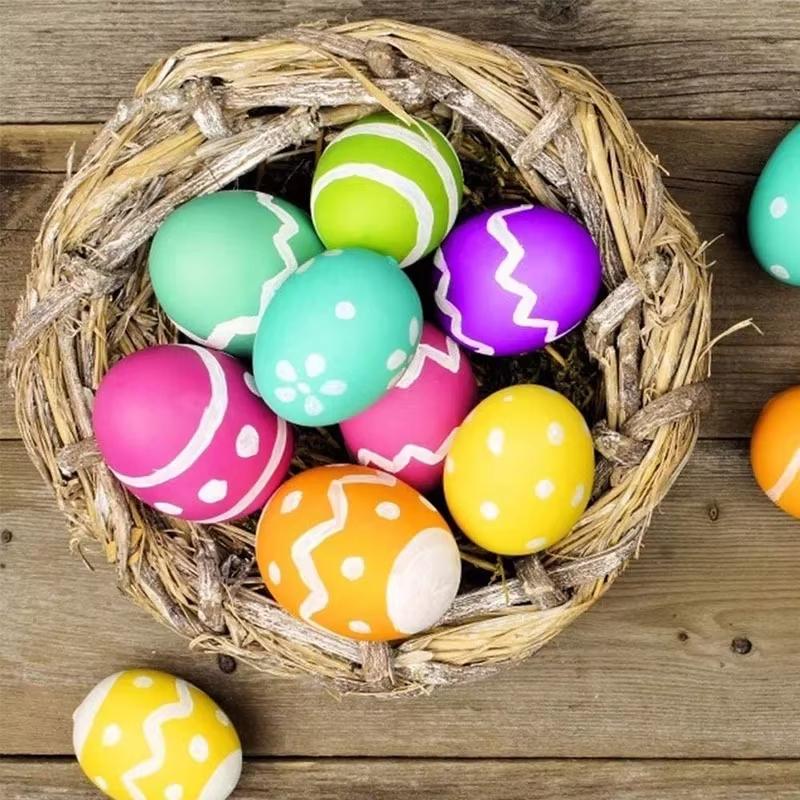 20 Unfinished Diy Wooden Eggs, Smooth Flat Bottomed Unpainted Eggs For Crafts, Easter Decorations, And Gifts