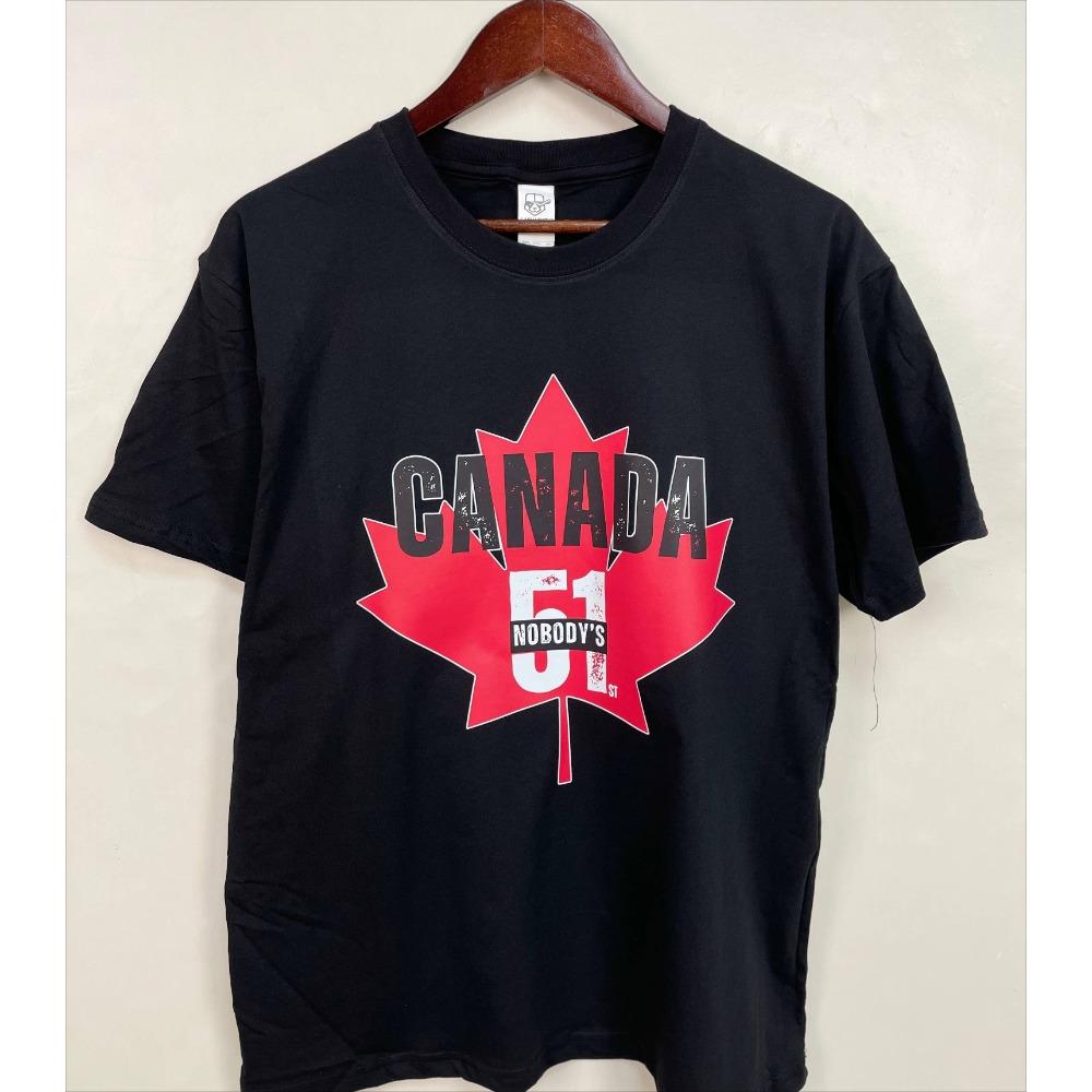 Vintage Maple Leaf Graphic Canada Nobody 51 Tshirt Casual Fashion Streetwear Man T Shirt Cotton Breathe Comfot Summer Tees