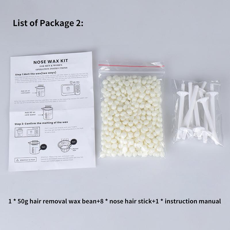 Portable Nose Wax Kit 25G/50G For Men And Women Nail Waxing Hair Removal Wax Kit Nail Wax Cleaning Wax Kit Nose Clipper Beauty