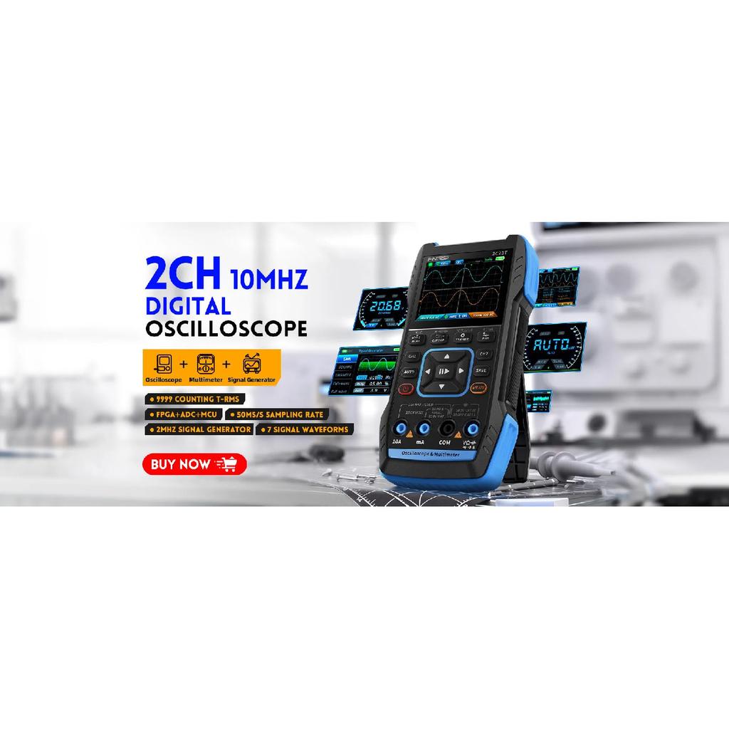 FNIRSI DSO510 New 10MHz Handheld Digital Oscilloscope 2 In 1 Signal Generator 48MS/s Sampling Rate Electronics Reparie Tools