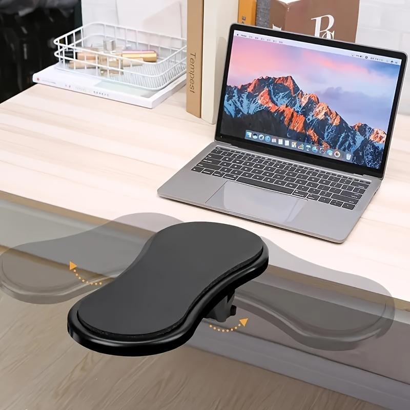 Ergonomic Desk Armrest Extender - Comfort Elbow Support for Gaming Office, Adjustable Keyboard Mouse Setup, Durable Black Design