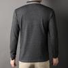 Fashion Men's Long Sleeve T-shirt New Spring and Autumn Middle-aged Polo Shirt Male Leisure Dad Autumn Coat Base Top