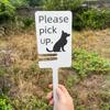 Placa para Fezes de Cachorro com Porta-Sacos Placas de Fezes para Exterior