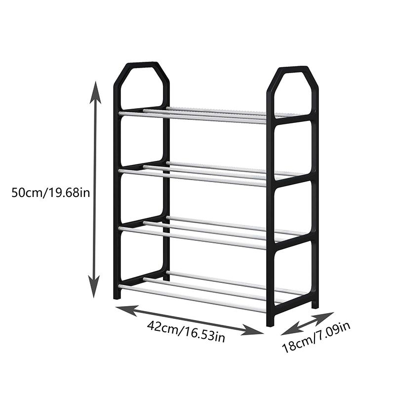 Simple  Shoe Rack 4-Layer Shoes Organizer Stand Holder Living Room Space Saving Modern Assembled Shoe Rack