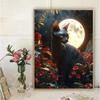 New Arrivals Diamond Embroidery Animal Kit Diy Drill Painting Cat Full Mosaic Moon Home Decor Art Handmade Gift