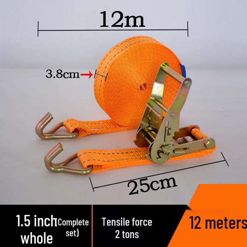 Ratchet Tie-Down Straps with Hooks for Cargo Securing