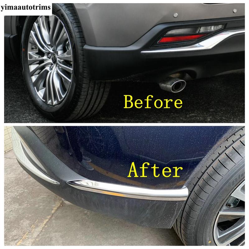 Front Rear Bumper Corner Strip Anti-rub Protection Cover Trim For Toyota Venza / Harrier  - 2024 Stainless Steel Accessories