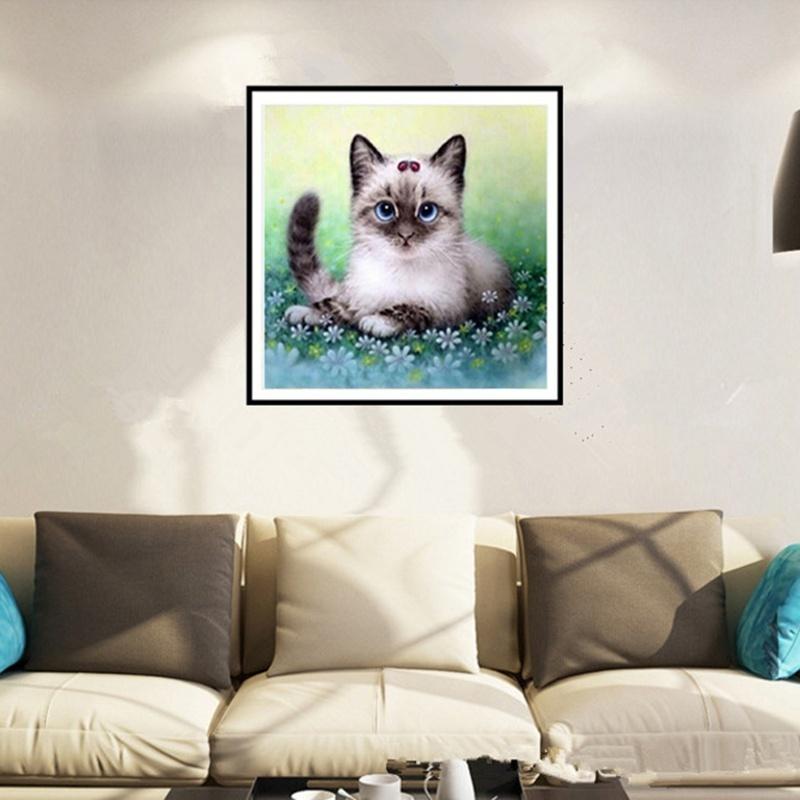 DIY Diamond Mosaic Cartoon Cats Handmade Diamond Painting Cross Stitch Kits