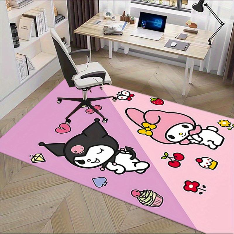 Office Rug Kuromi, My Melody Anti-Slip Rug, Machine Washable for Living Room, Bedroom, Office, Multiple Sizes, Bedroom Mat, Decorative Mat, Durable Ma