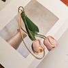 New Advanced Flower Cowhide Leather Bag Charm For Women's Bag Fashion Good Texture Hanging Bag Accessories