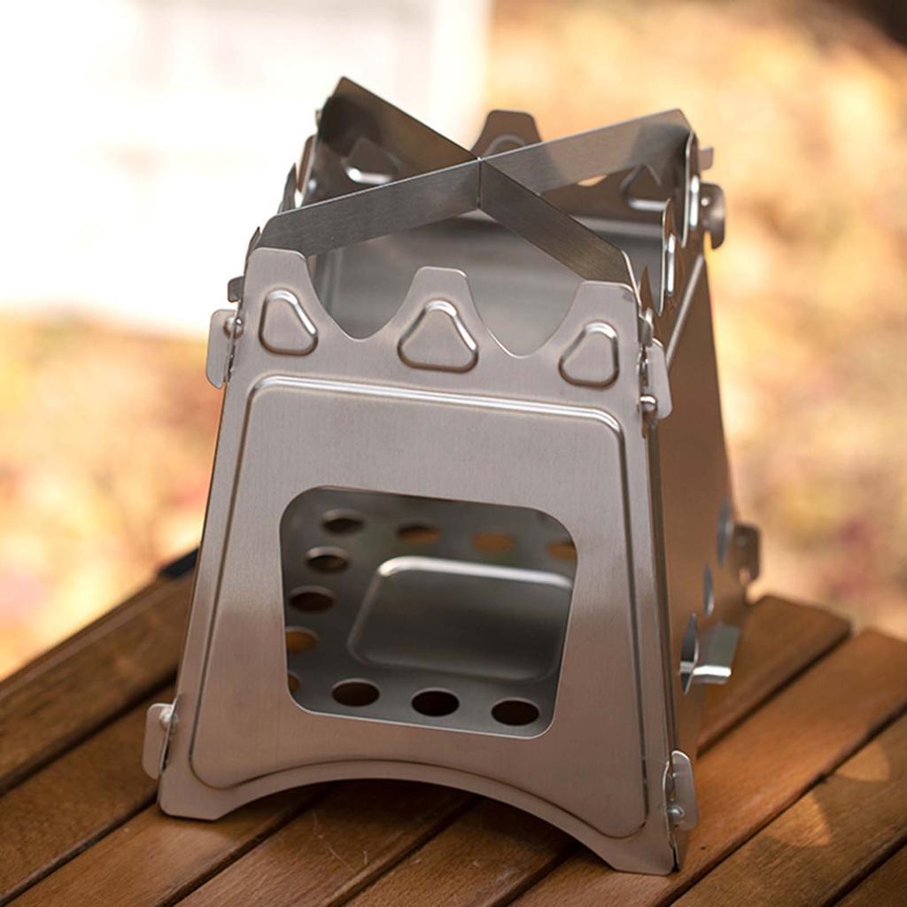 Wood Burning Camping Stove Folding Lightweight Wood Stove for Hiking Camping Picnic BBQ