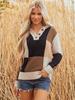 Women's Multi-color Lapel Long Sleeve Sweater: European American Style, Simple & Warm for Autumn/Winter