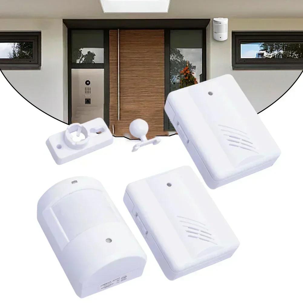 Infrared Motion Detector Smart Sensor Alarm Battery Operated Easy Installation Indoor Outdoor Use LED Indicator