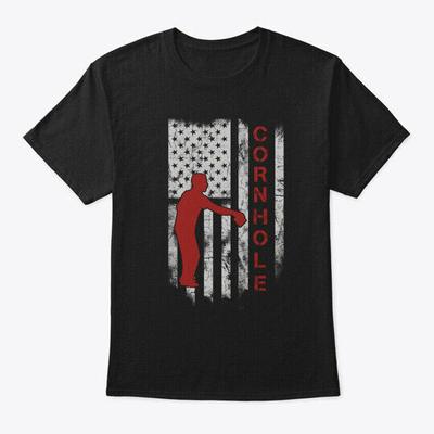 Cornhole-Spieler-Flagge Amerika Unisex T-Shirt