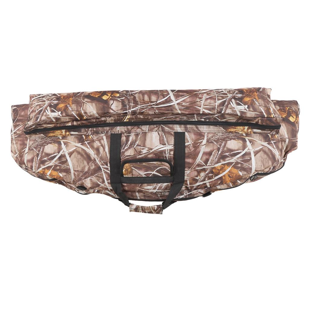 Compound Bow Bag Canvas Large Capacity Comfortable Grip Portable Bow Bag with Arrow Pocket for Outdoor 115cm Camouflage