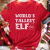 Men's "World's Tallest Elf" Christmas Cotton Shirt