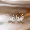 Silbernadel Feuerwerk Schmetterling CZ Ohrstecker: Schicker cooler Stil, vielseitiges Nischen-Design